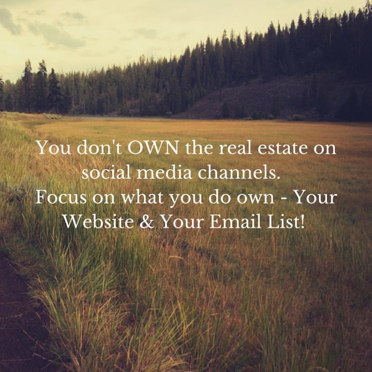 You don't OWN the real estate on social